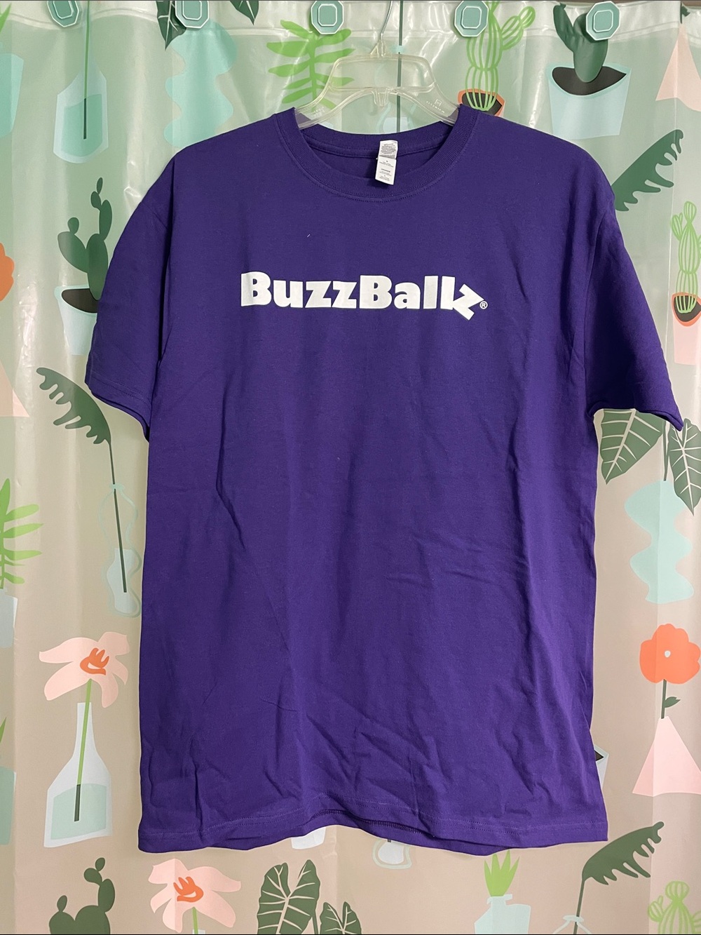 Men’s Buzz Ballz Purple Logo Tee